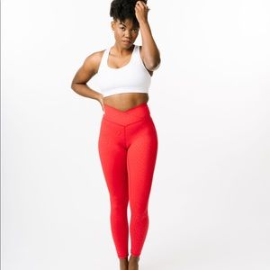 ZYIA Red Leopard Scrunchy Light n Tight 7/8 24"